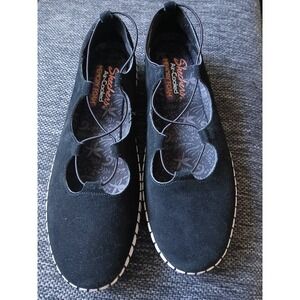 Women's Skechers  Sepulaveda Blvd Sweet Lane Leather Upper Shoes Black Size 10